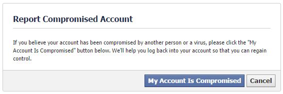 Facebook hacked - Report Compromised Account Facebook hacked - Report Compromised Account