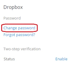Dropbox Password Change Dropbox Password Change
