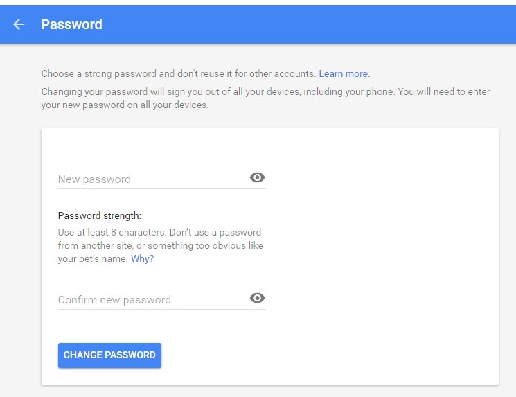 Change your password