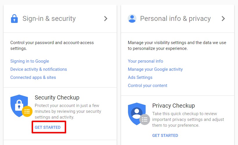 Security checkup - YouTube account hacked