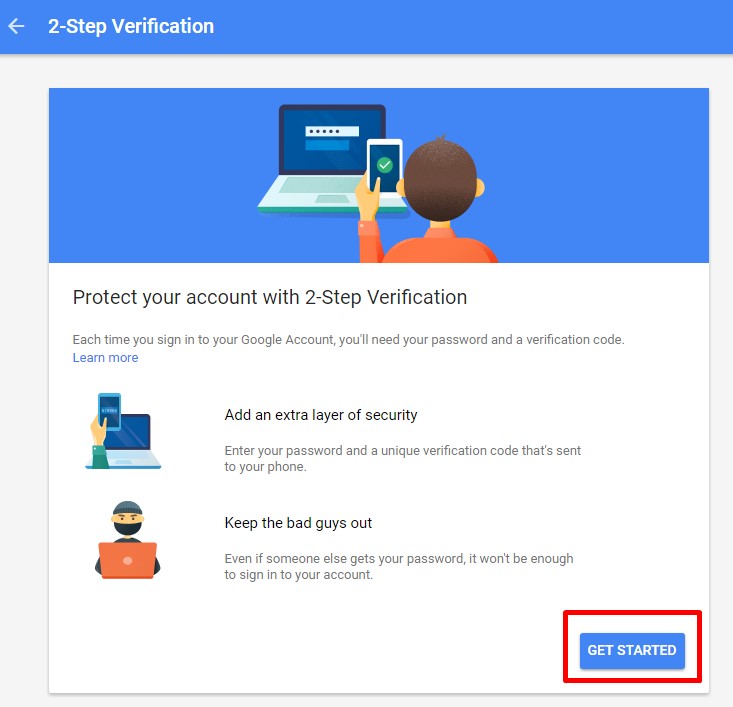 setup 2 step verification - youtube channel hacked